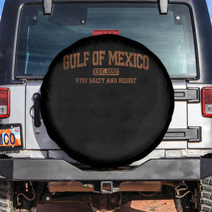 Gulf of Mexico Spare Tire Cover Est 1550 and Forever Retro Mexican Beach TS10 No hole Black Print Your Wear