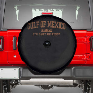 Gulf of Mexico Spare Tire Cover Est 1550 and Forever Retro Mexican Beach TS10 Black Print Your Wear