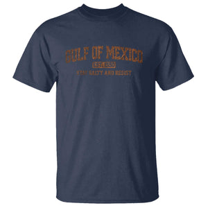 Gulf of Mexico T Shirt Est 1550 and Forever Retro Mexican Beach TS10 Navy Print Your Wear