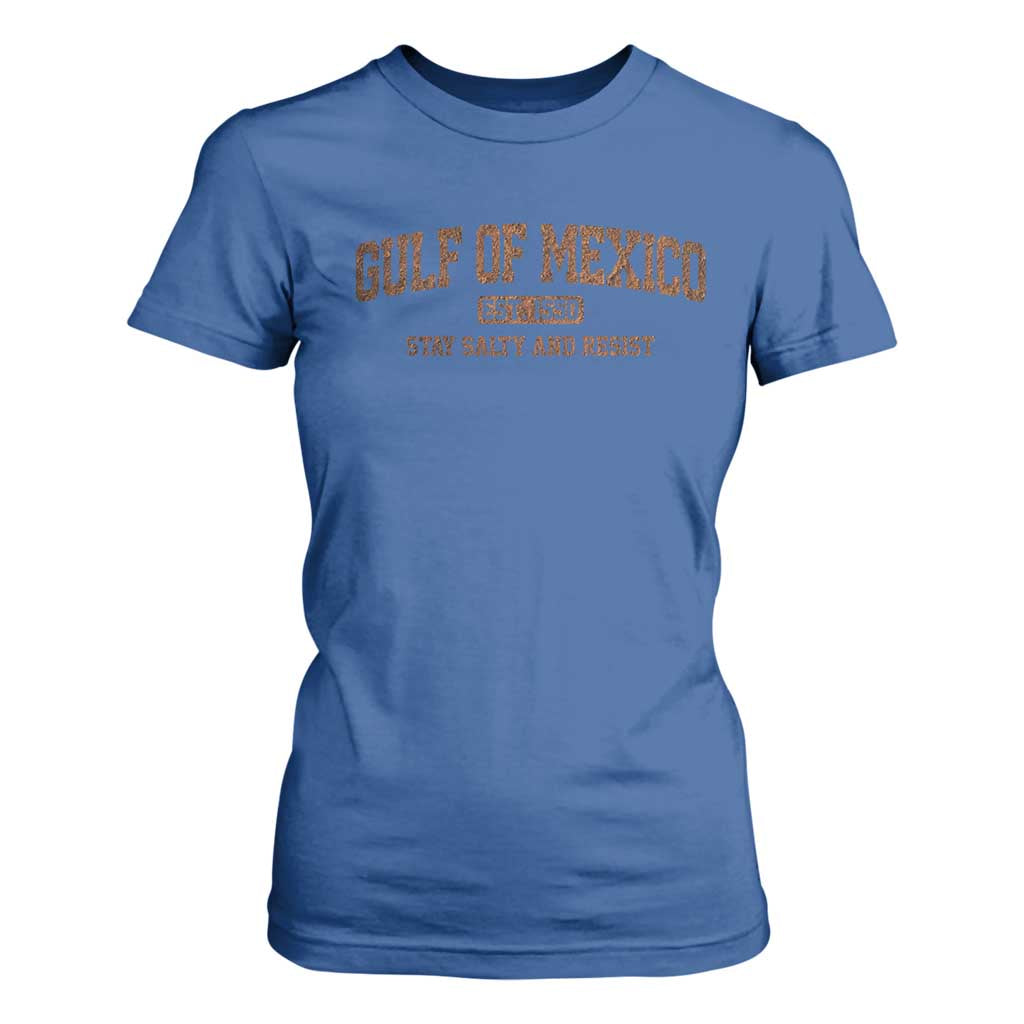 Gulf of Mexico T Shirt For Women Est 1550 and Forever Retro Mexican Beach TS10 Royal Blue Print Your Wear