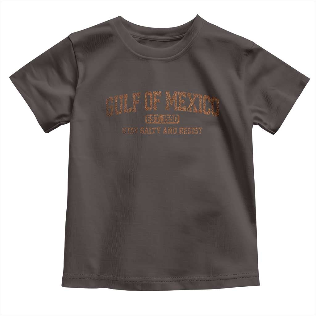 Gulf of Mexico Toddler T Shirt Est 1550 and Forever Retro Mexican Beach TS10 Dark Chocolate Print Your Wear
