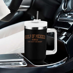 Gulf of Mexico Tumbler With Handle Est 1550 and Forever Retro Mexican Beach TS10 Print Your Wear