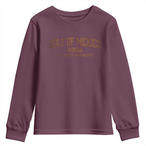 Gulf of Mexico Youth Sweatshirt Est 1550 and Forever Retro Mexican Beach TS10 Maroon Print Your Wear