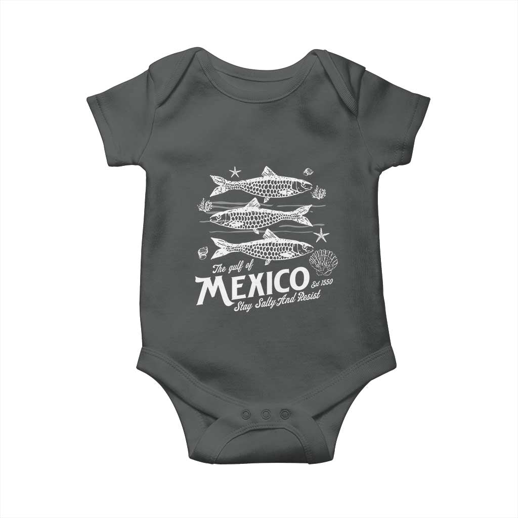 Gulf of Mexico Baby Onesie Golfo de México 1550 Texas Alabama Florida Beach TS10 Dark Heather Print Your Wear