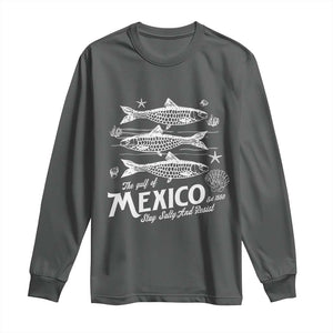 Gulf of Mexico Long Sleeve Shirt Golfo de México 1550 Texas Alabama Florida Beach TS10 Dark Heather Print Your Wear