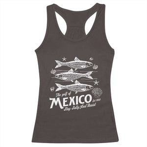 Gulf of Mexico Racerback Tank Top Golfo de México 1550 Texas Alabama Florida Beach TS10 Dark Chocolate Print Your Wear
