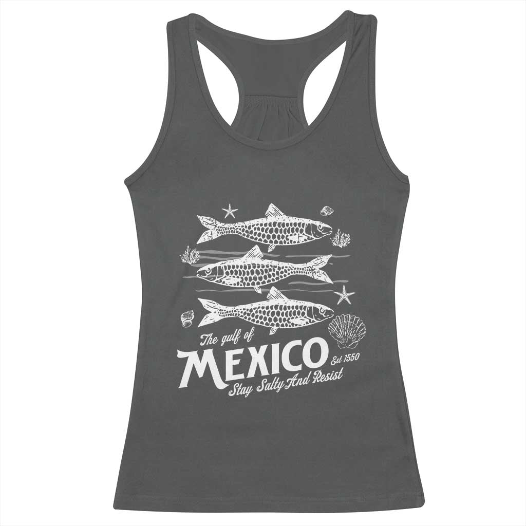 Gulf of Mexico Racerback Tank Top Golfo de México 1550 Texas Alabama Florida Beach TS10 Dark Heather Print Your Wear