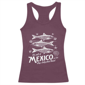Gulf of Mexico Racerback Tank Top Golfo de México 1550 Texas Alabama Florida Beach TS10 Maroon Print Your Wear