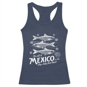 Gulf of Mexico Racerback Tank Top Golfo de México 1550 Texas Alabama Florida Beach TS10 Navy Print Your Wear