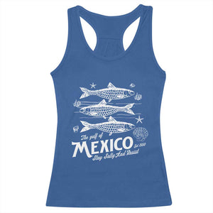 Gulf of Mexico Racerback Tank Top Golfo de México 1550 Texas Alabama Florida Beach TS10 Royal Blue Print Your Wear