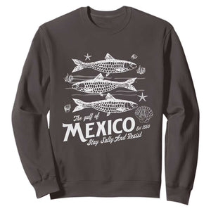 Gulf of Mexico Sweatshirt Golfo de México 1550 Texas Alabama Florida Beach TS10 Dark Chocolate Print Your Wear