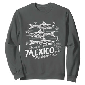 Gulf of Mexico Sweatshirt Golfo de México 1550 Texas Alabama Florida Beach TS10 Dark Heather Print Your Wear