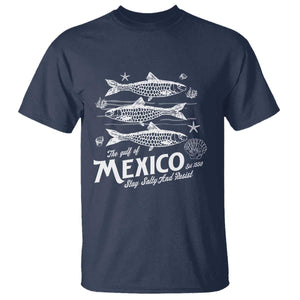 Gulf of Mexico T Shirt Golfo de México 1550 Texas Alabama Florida Beach TS10 Navy Print Your Wear