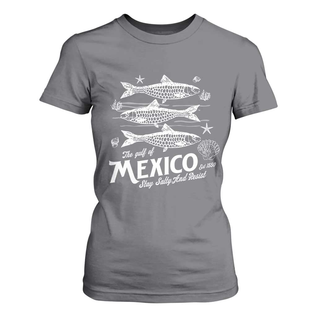 Gulf of Mexico T Shirt For Women Golfo de México 1550 Texas Alabama Florida Beach TS10 Charcoal Print Your Wear