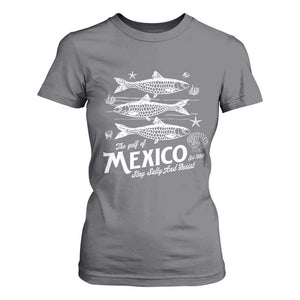Gulf of Mexico T Shirt For Women Golfo de México 1550 Texas Alabama Florida Beach TS10 Charcoal Print Your Wear