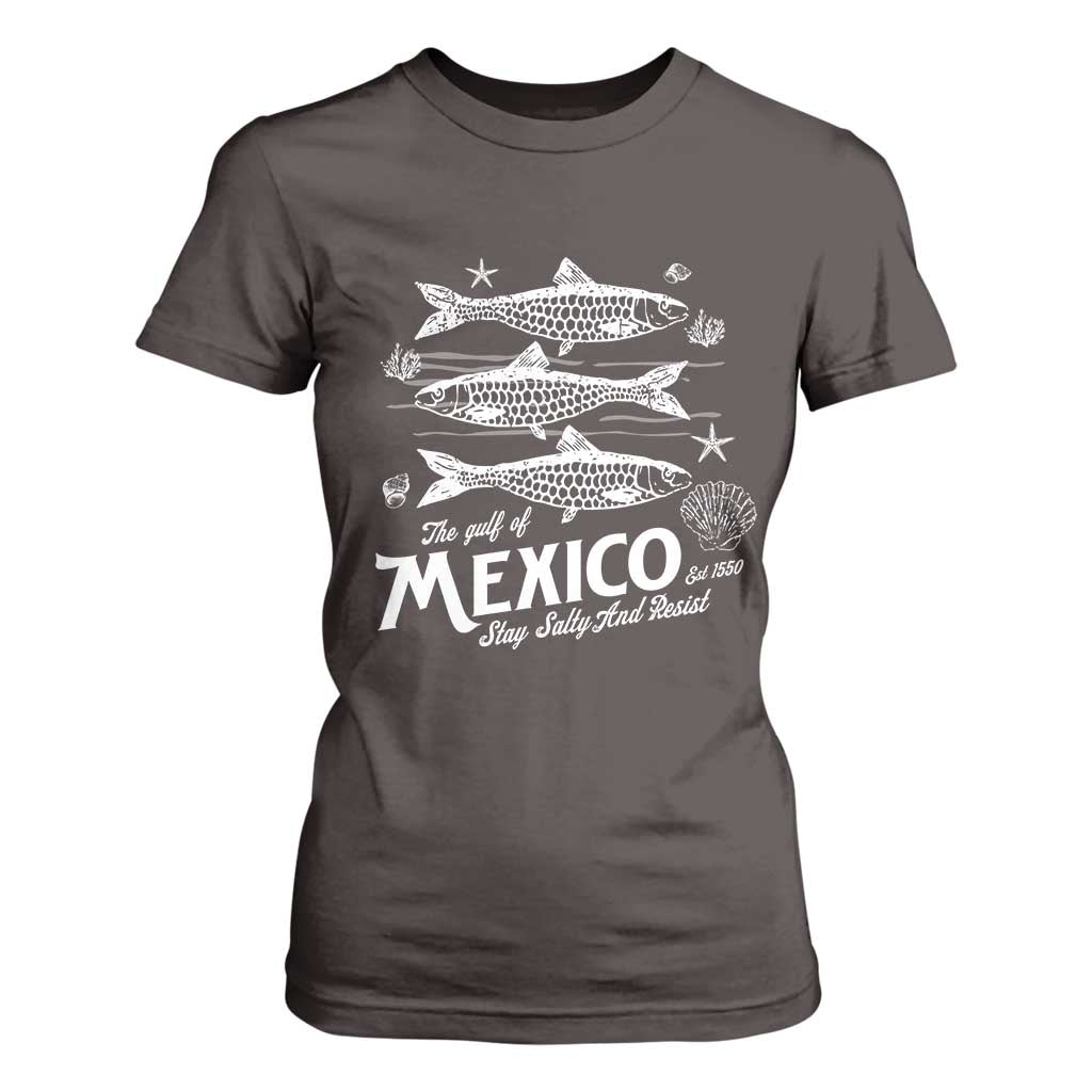 Gulf of Mexico T Shirt For Women Golfo de México 1550 Texas Alabama Florida Beach TS10 Dark Chocolate Print Your Wear