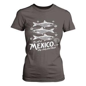 Gulf of Mexico T Shirt For Women Golfo de México 1550 Texas Alabama Florida Beach TS10 Dark Chocolate Print Your Wear