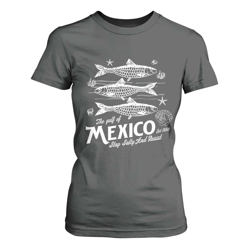 Gulf of Mexico T Shirt For Women Golfo de México 1550 Texas Alabama Florida Beach TS10 Dark Heather Print Your Wear
