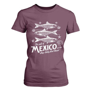 Gulf of Mexico T Shirt For Women Golfo de México 1550 Texas Alabama Florida Beach TS10 Maroon Print Your Wear