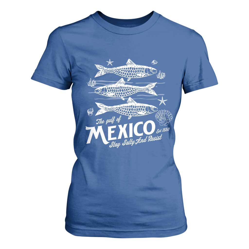 Gulf of Mexico T Shirt For Women Golfo de México 1550 Texas Alabama Florida Beach TS10 Royal Blue Print Your Wear