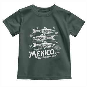 Gulf of Mexico Toddler T Shirt Golfo de México 1550 Texas Alabama Florida Beach TS10 Dark Forest Green Print Your Wear