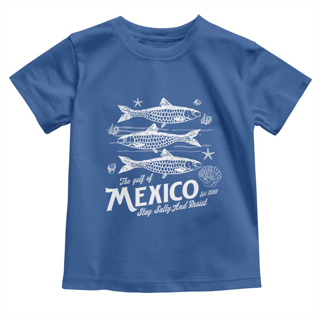 Gulf of Mexico Toddler T Shirt Golfo de México 1550 Texas Alabama Florida Beach TS10 Royal Blue Print Your Wear