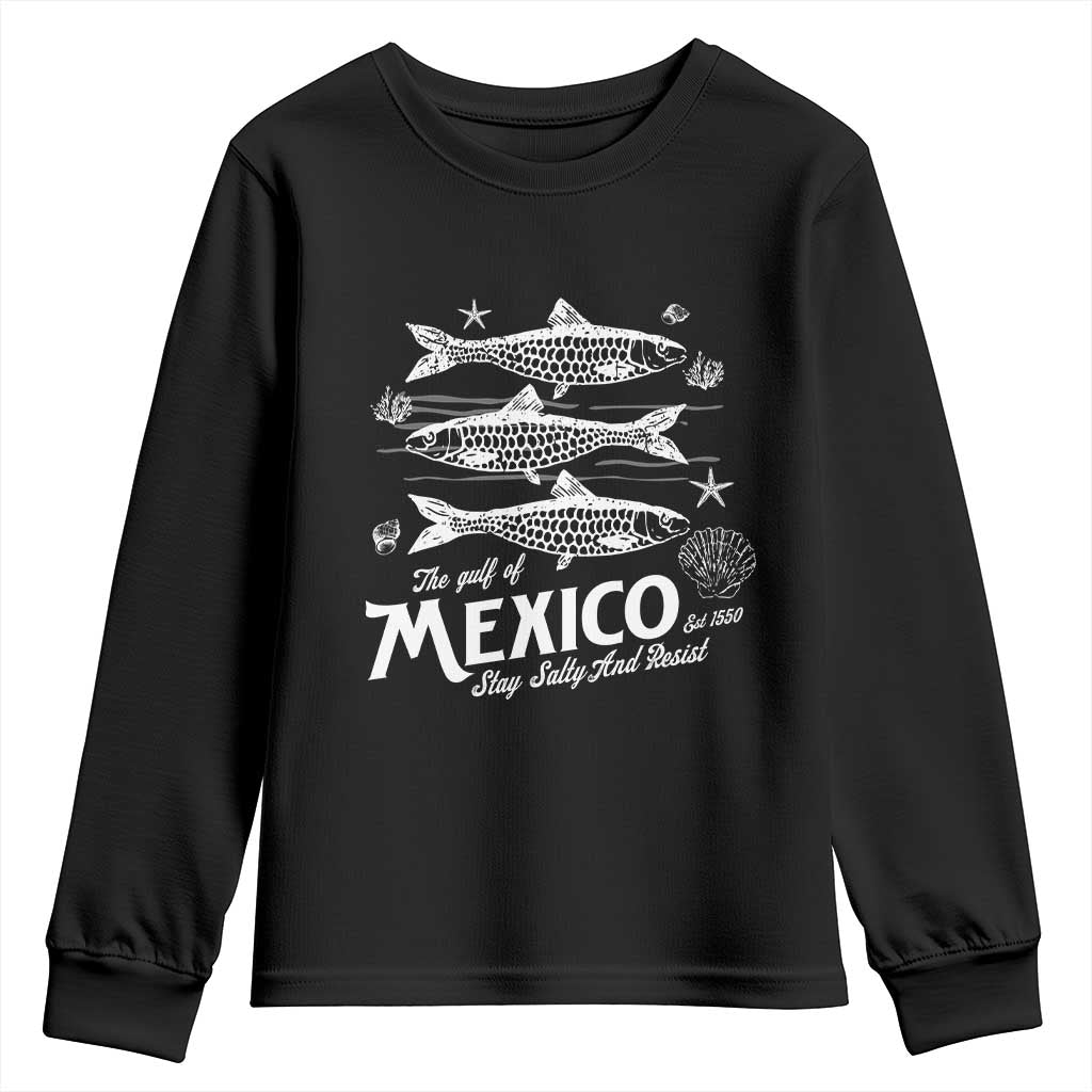 Gulf of Mexico Youth Sweatshirt Golfo de México 1550 Texas Alabama Florida Beach TS10 Black Print Your Wear