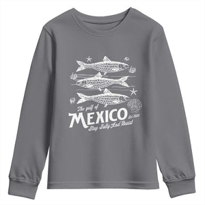 Gulf of Mexico Youth Sweatshirt Golfo de México 1550 Texas Alabama Florida Beach TS10 Charcoal Print Your Wear