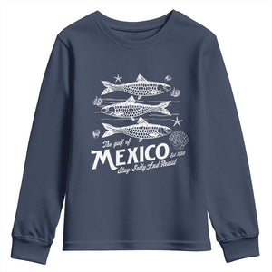 Gulf of Mexico Youth Sweatshirt Golfo de México 1550 Texas Alabama Florida Beach TS10 Navy Print Your Wear