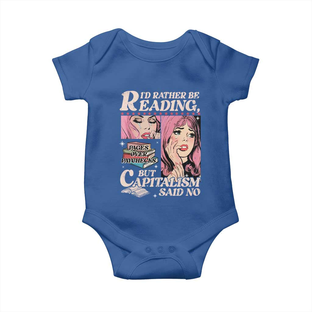 Funny Reading Baby Onesie Hilarious Bookworm Book Lover Reader Gift TS10 Royal Blue Print Your Wear