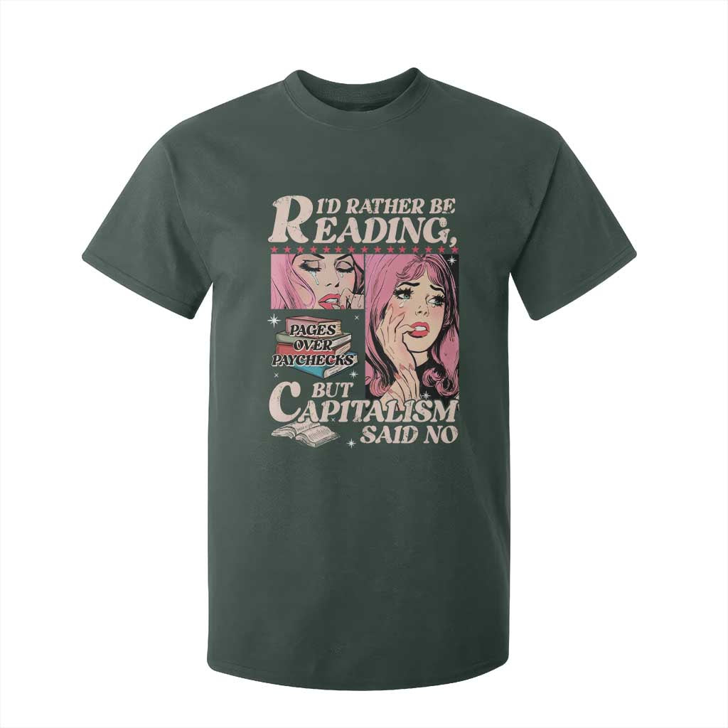 Funny Reading T Shirt For Kid Hilarious Bookworm Book Lover Reader Gift TS10 Dark Forest Green Print Your Wear