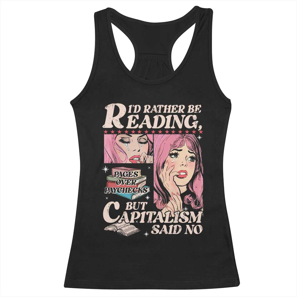 Funny Reading Racerback Tank Top Hilarious Bookworm Book Lover Reader Gift TS10 Black Print Your Wear