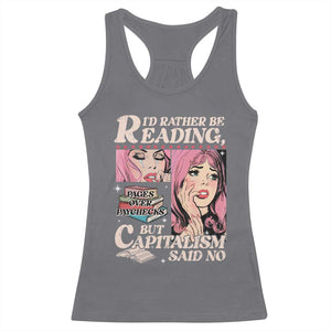 Funny Reading Racerback Tank Top Hilarious Bookworm Book Lover Reader Gift TS10 Charcoal Print Your Wear
