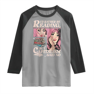 Funny Reading Raglan Shirt Hilarious Bookworm Book Lover Reader Gift TS10 Sport Gray Black Print Your Wear