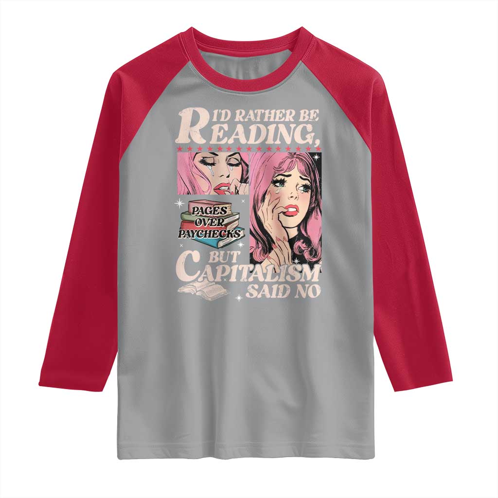 Funny Reading Raglan Shirt Hilarious Bookworm Book Lover Reader Gift TS10 Sport Gray Red Print Your Wear