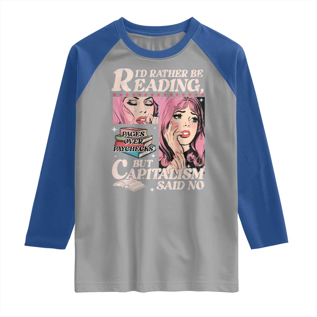 Funny Reading Raglan Shirt Hilarious Bookworm Book Lover Reader Gift TS10 Sport Gray Royal Print Your Wear