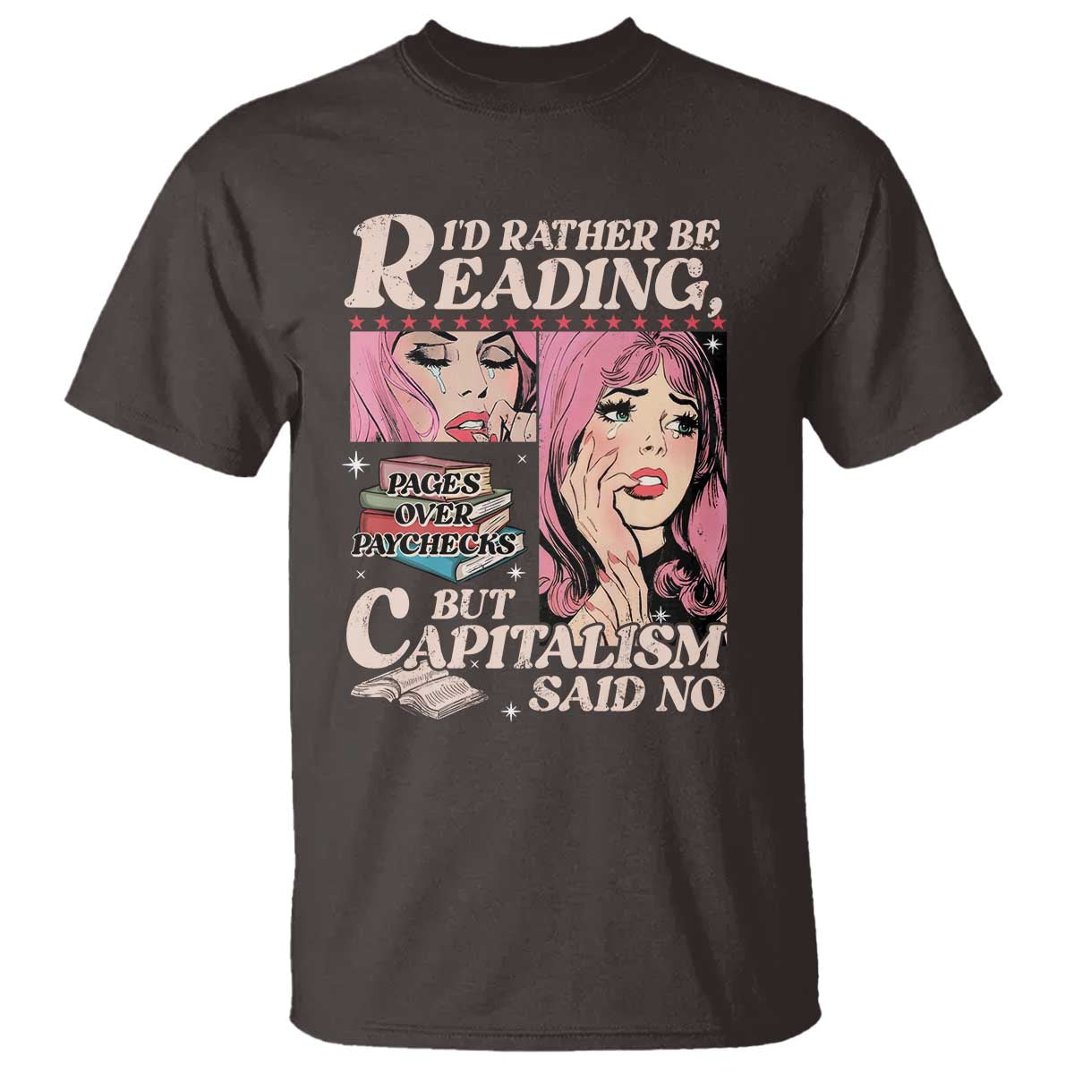 Funny Reading T Shirt Hilarious Bookworm Book Lover Reader Gift TS10 Dark Chocolate Print Your Wear
