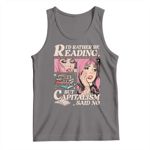Funny Reading Tank Top Hilarious Bookworm Book Lover Reader Gift TS10 Deep Heather Print Your Wear