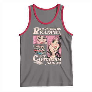 Funny Reading Tank Top Hilarious Bookworm Book Lover Reader Gift TS10 Deep Heather Red Print Your Wear