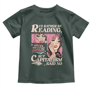 Funny Reading Toddler T Shirt Hilarious Bookworm Book Lover Reader Gift TS10 Dark Forest Green Print Your Wear