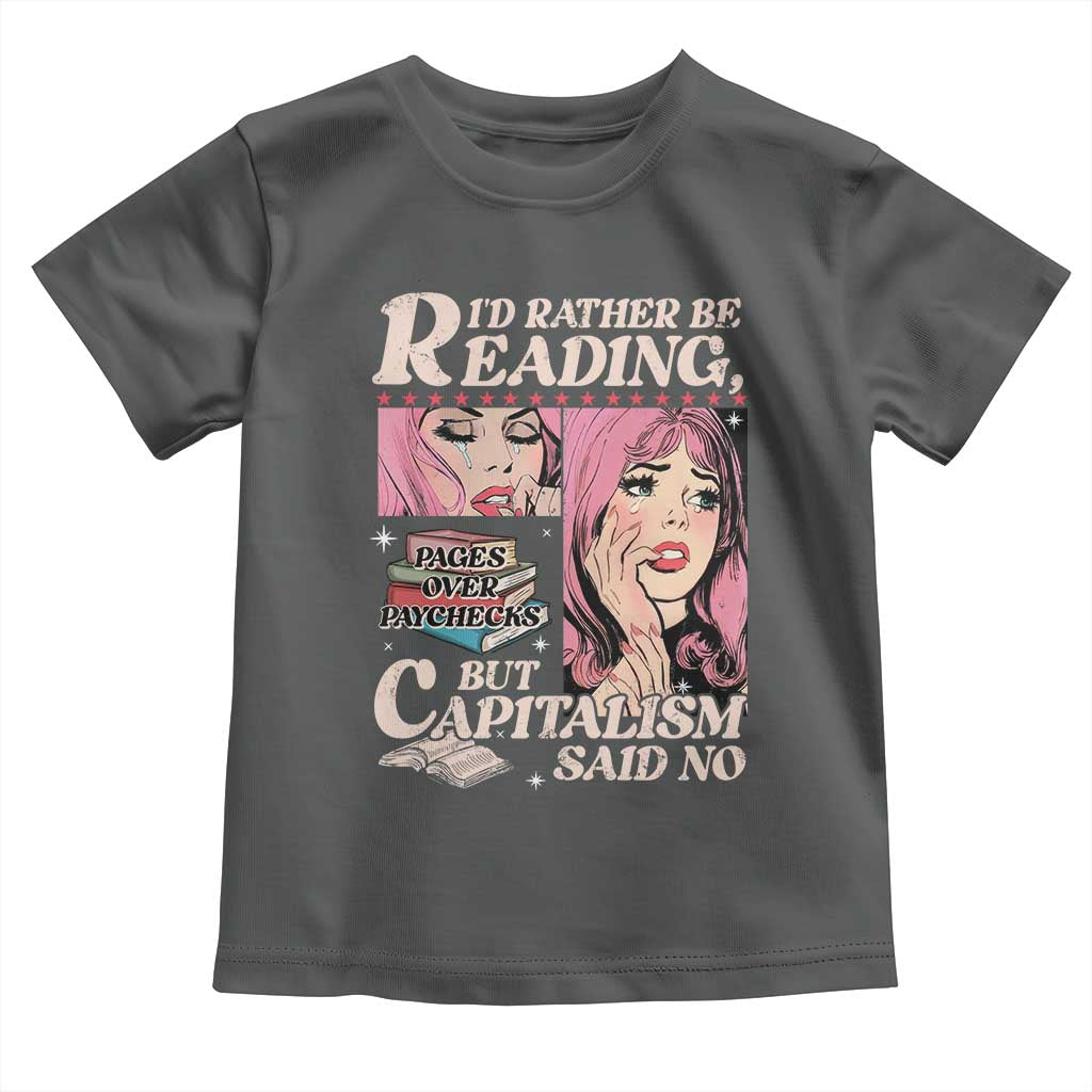 Funny Reading Toddler T Shirt Hilarious Bookworm Book Lover Reader Gift TS10 Dark Heather Print Your Wear