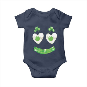 Funny Irish St Patricks Day Shamrock Baby Onesie Green Eggs Smile Brunch Breakfast TS10 Navy Print Your Wear