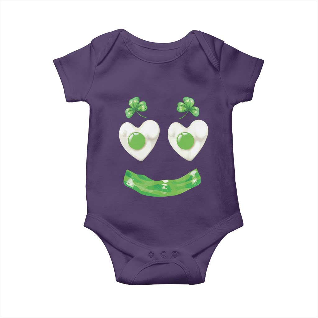Funny Irish St Patricks Day Shamrock Baby Onesie Green Eggs Smile Brunch Breakfast TS10 Purple Print Your Wear