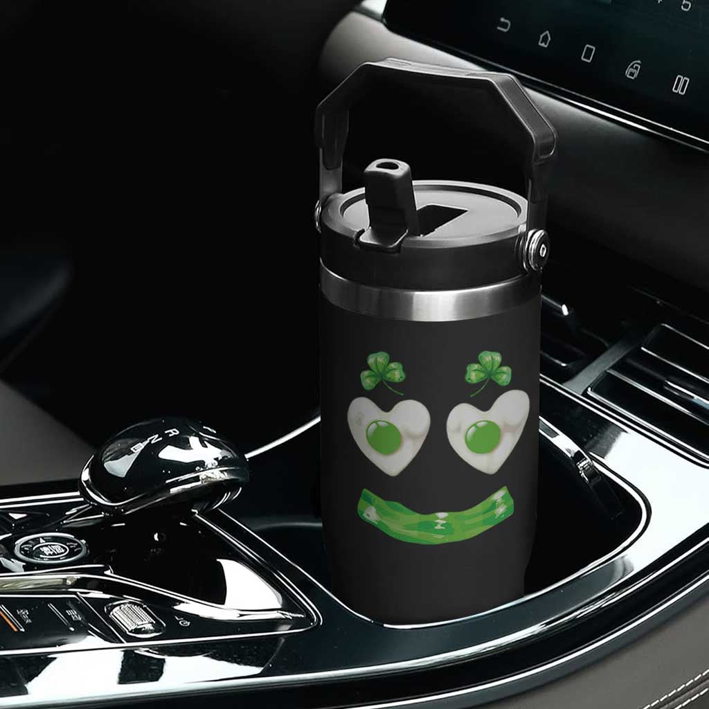 Funny Irish St Patricks Day Shamrock Flip Straw Tumbler Green Eggs Smile Brunch Breakfast TS10 Print Your Wear