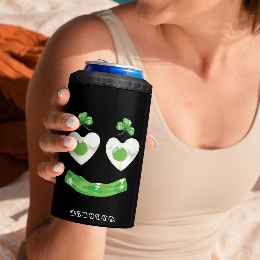 Funny Irish St Patricks Day Shamrock 4 in 1 Can Cooler Tumbler Green Eggs Smile Brunch Breakfast TS10 Print Your Wear