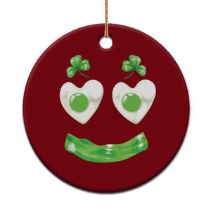 Funny Irish St Patricks Day Shamrock Ceramic Ornament Green Eggs Smile Brunch Breakfast TS10 1pc Red Print Your Wear