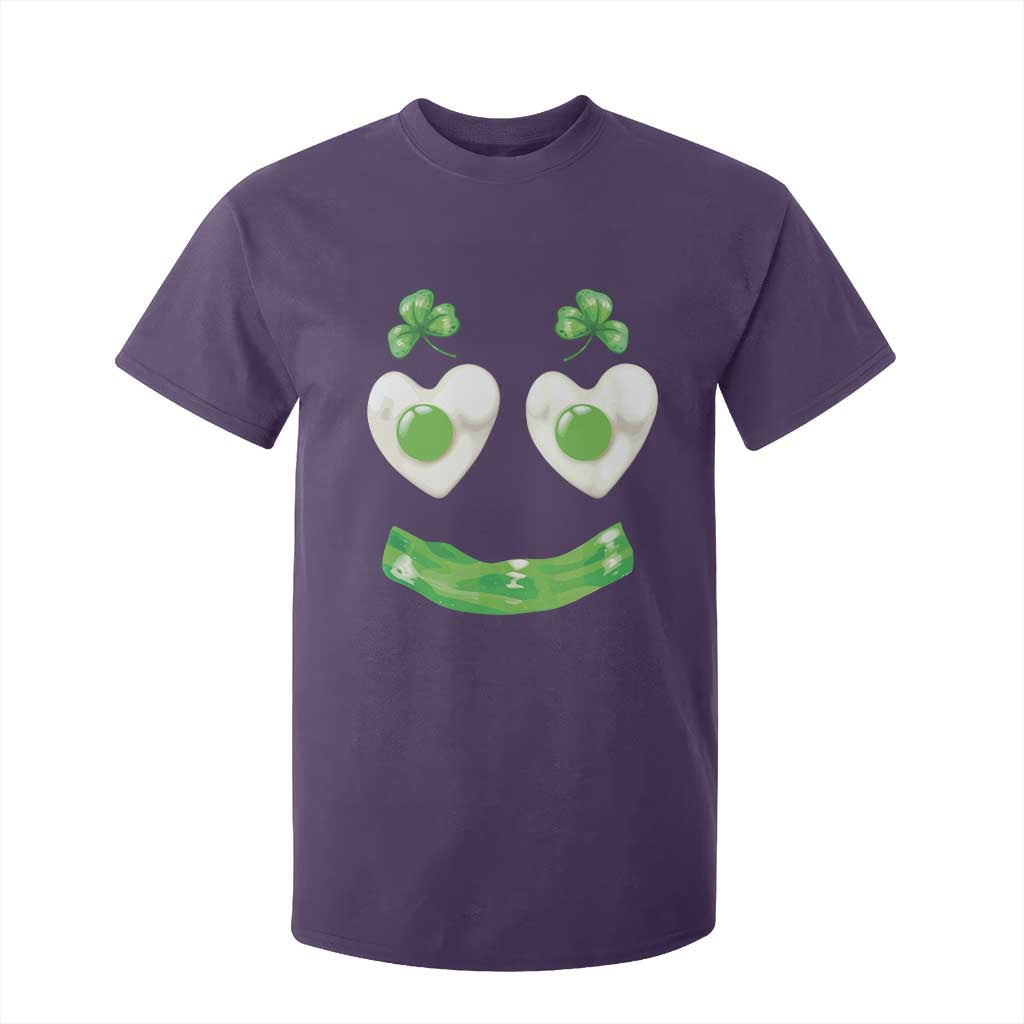 Funny Irish St Patricks Day Shamrock T Shirt For Kid Green Eggs Smile Brunch Breakfast TS10 Purple Print Your Wear