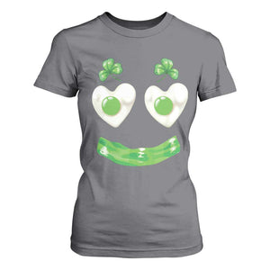 Funny Irish St Patricks Day Shamrock T Shirt For Women Green Eggs Smile Brunch Breakfast TS10 Charcoal Print Your Wear