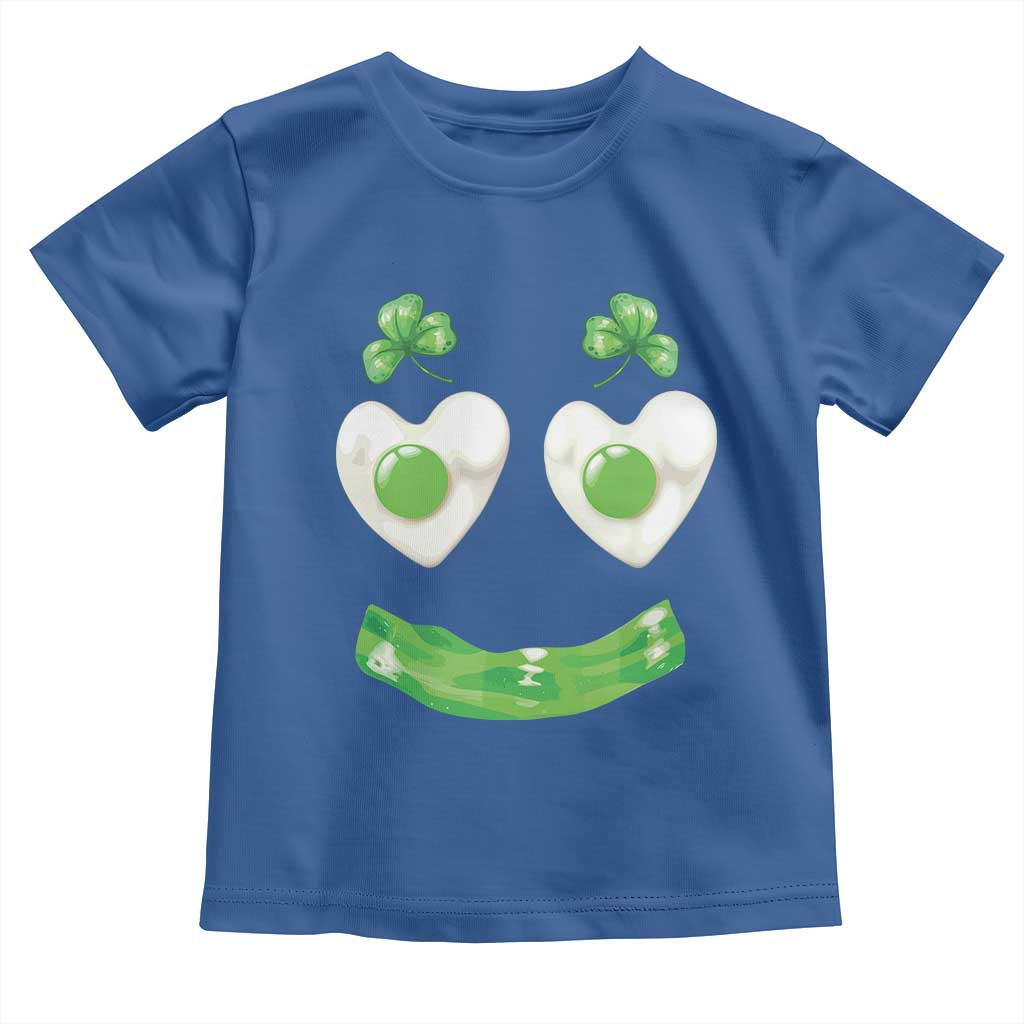 Funny Irish St Patricks Day Shamrock Toddler T Shirt Green Eggs Smile Brunch Breakfast TS10 Royal Blue Print Your Wear