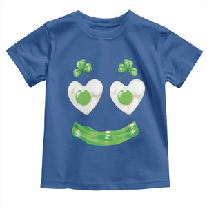 Funny Irish St Patricks Day Shamrock Toddler T Shirt Green Eggs Smile Brunch Breakfast TS10 Royal Blue Print Your Wear